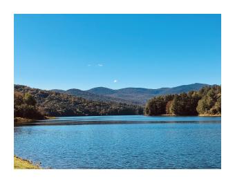 photo of the lake and trees in Waterbury